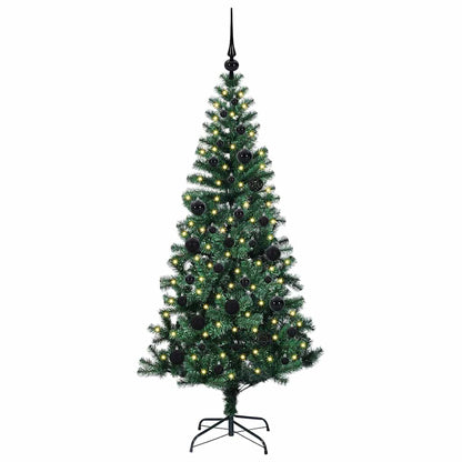 Konstgjord Förbelyst Julgran Grön 150 cm PVC och metall