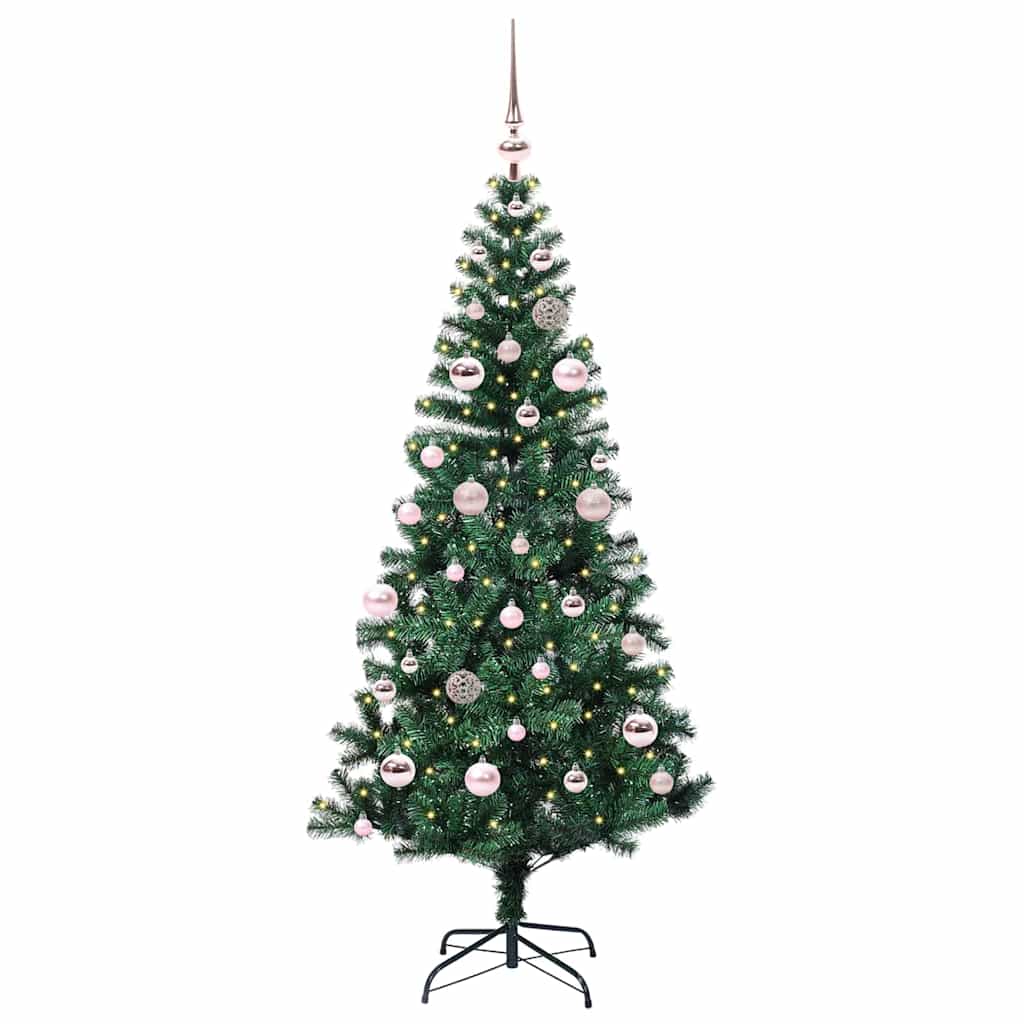 Konstgjord Förbelyst Julgran Grön 150 cm PVC och metall