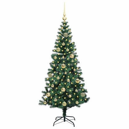 Konstgjord Förbelyst Julgran Grön 150 cm PVC och metall