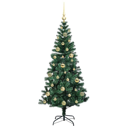 Konstgjord Förbelyst Julgran Grön 150 cm PVC och metall