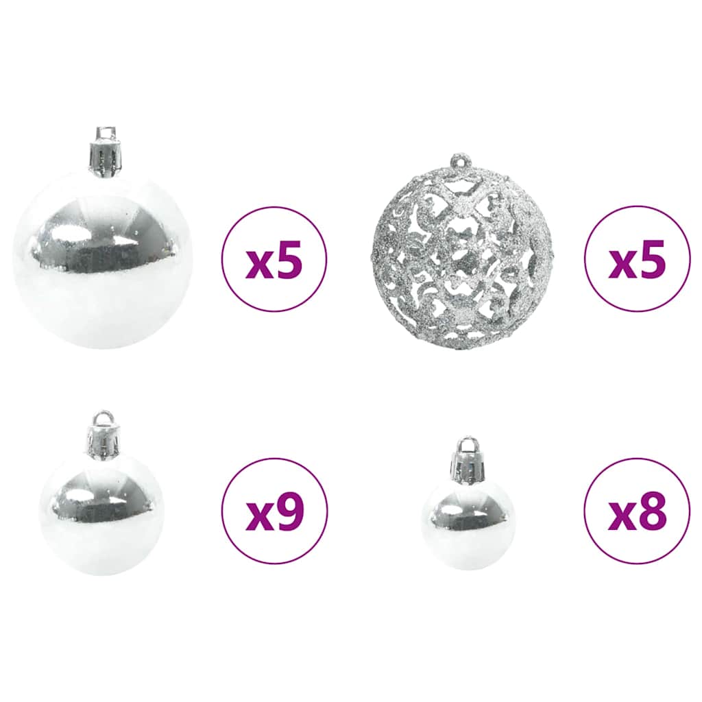 Konstgjord Förbelyst Julgran Grön 150 cm PVC och metall