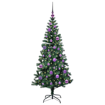 Konstgjord Förbelyst Julgran Grön 150 cm PVC och metall