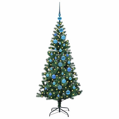 Konstgjord Förbelyst Julgran Grön 150 cm PVC och metall