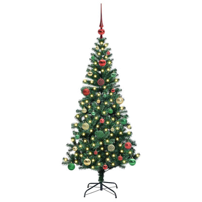 Konstgjord Förbelyst Julgran Grön 150 cm PVC och metall