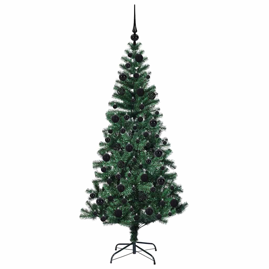 Konstgjord Förbelyst Julgran Grön 180 cm PVC och metall