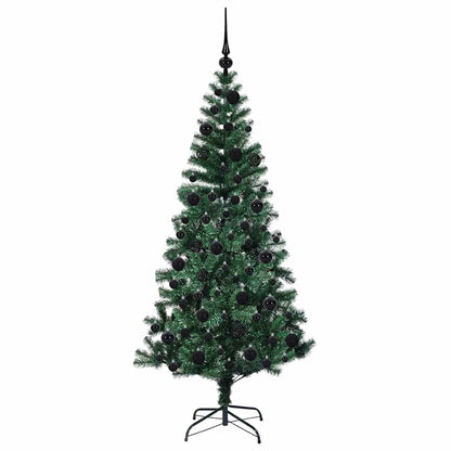 Konstgjord Förbelyst Julgran Grön 180 cm PVC och metall