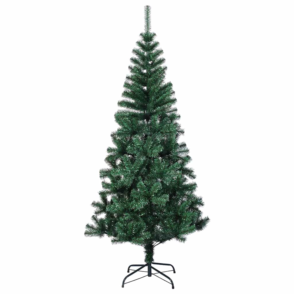 Konstgjord Förbelyst Julgran Grön 180 cm PVC och metall