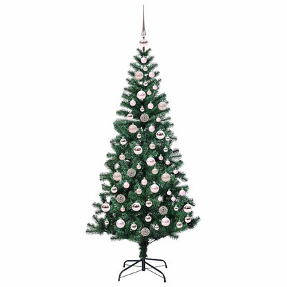 Konstgjord Förbelyst Julgran Grön 180 cm PVC och metall