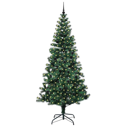Konstgjord Förbelyst Julgran Grön 240 cm PVC och metall