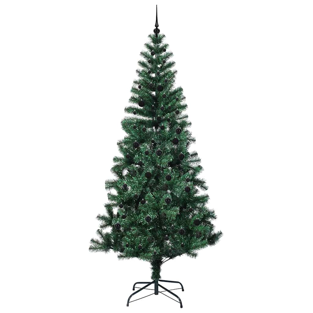 Konstgjord Förbelyst Julgran Grön 240 cm PVC och metall