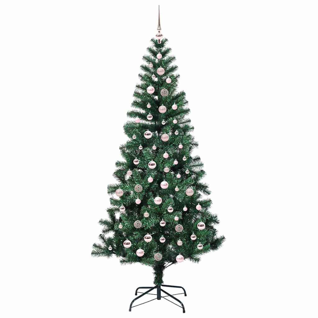 Konstgjord Förbelyst Julgran Grön 240 cm PVC och metall