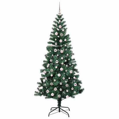 Konstgjord Förbelyst Julgran Grön 240 cm PVC och metall