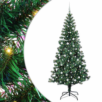 Konstgjord Förbelyst Julgran Grön 240 cm PVC och metall
