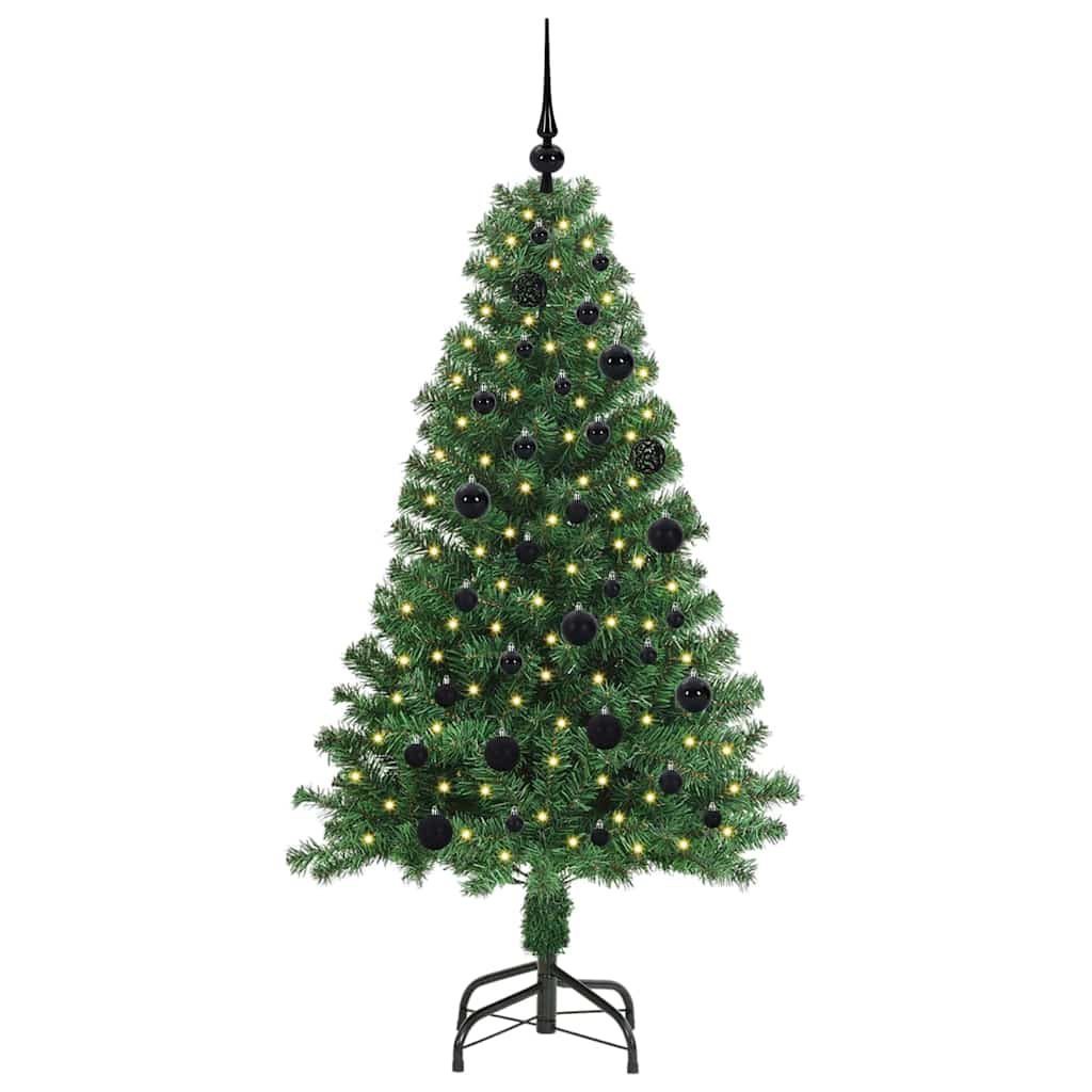 Konstgjord julgran Grön 150 cm PVC och Stål och Plast