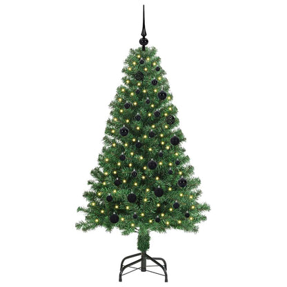 Konstgjord julgran Grön 150 cm PVC och Stål och Plast