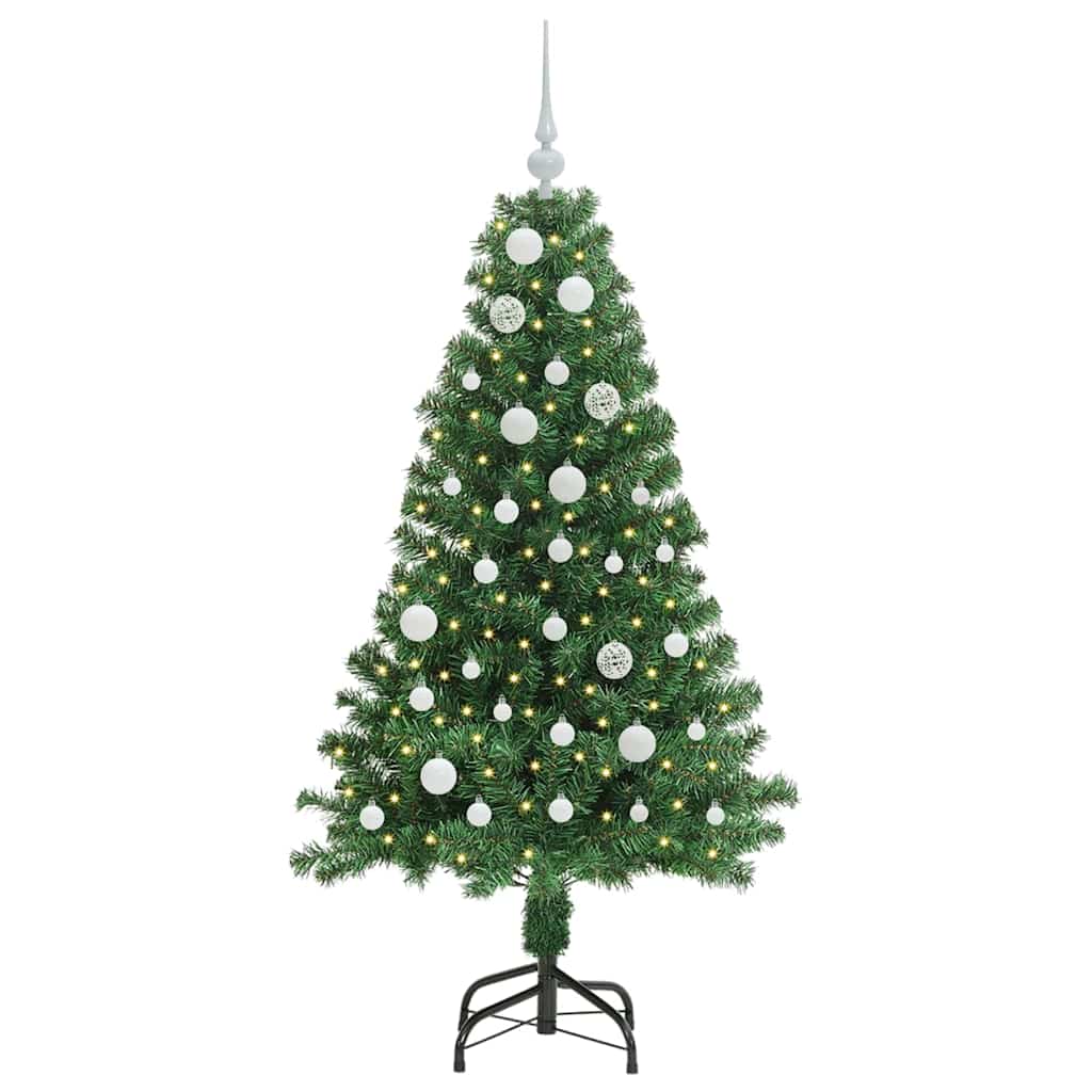 Konstgjord julgran Grön 150 cm PVC och Stål och Plast