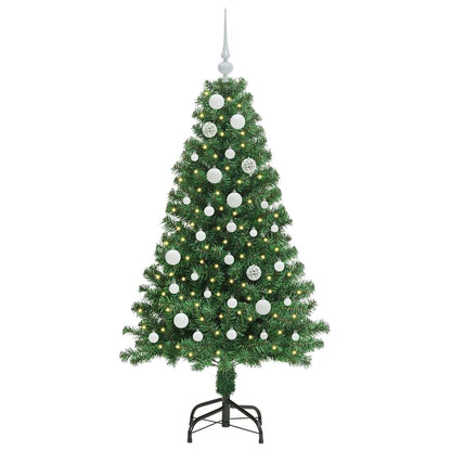 Konstgjord julgran Grön 150 cm PVC och Stål och Plast