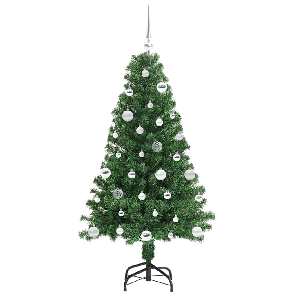 Konstgjord julgran Grön 150 cm PVC och Stål och Plast