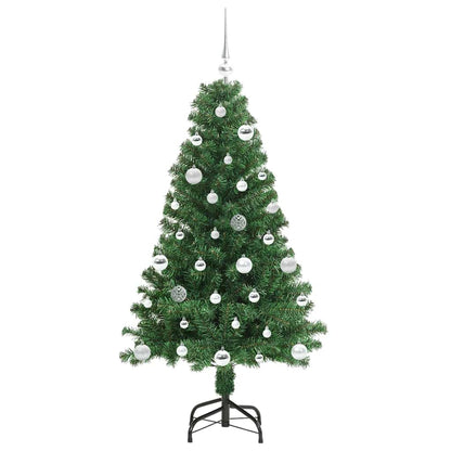 Konstgjord julgran Grön 150 cm PVC och Stål och Plast
