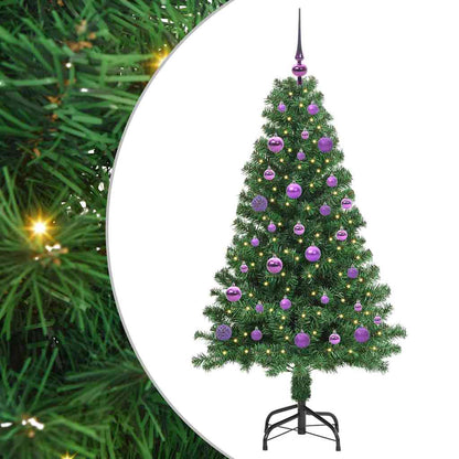 Konstgjord julgran Grön 150 cm PVC och Stål och Plast