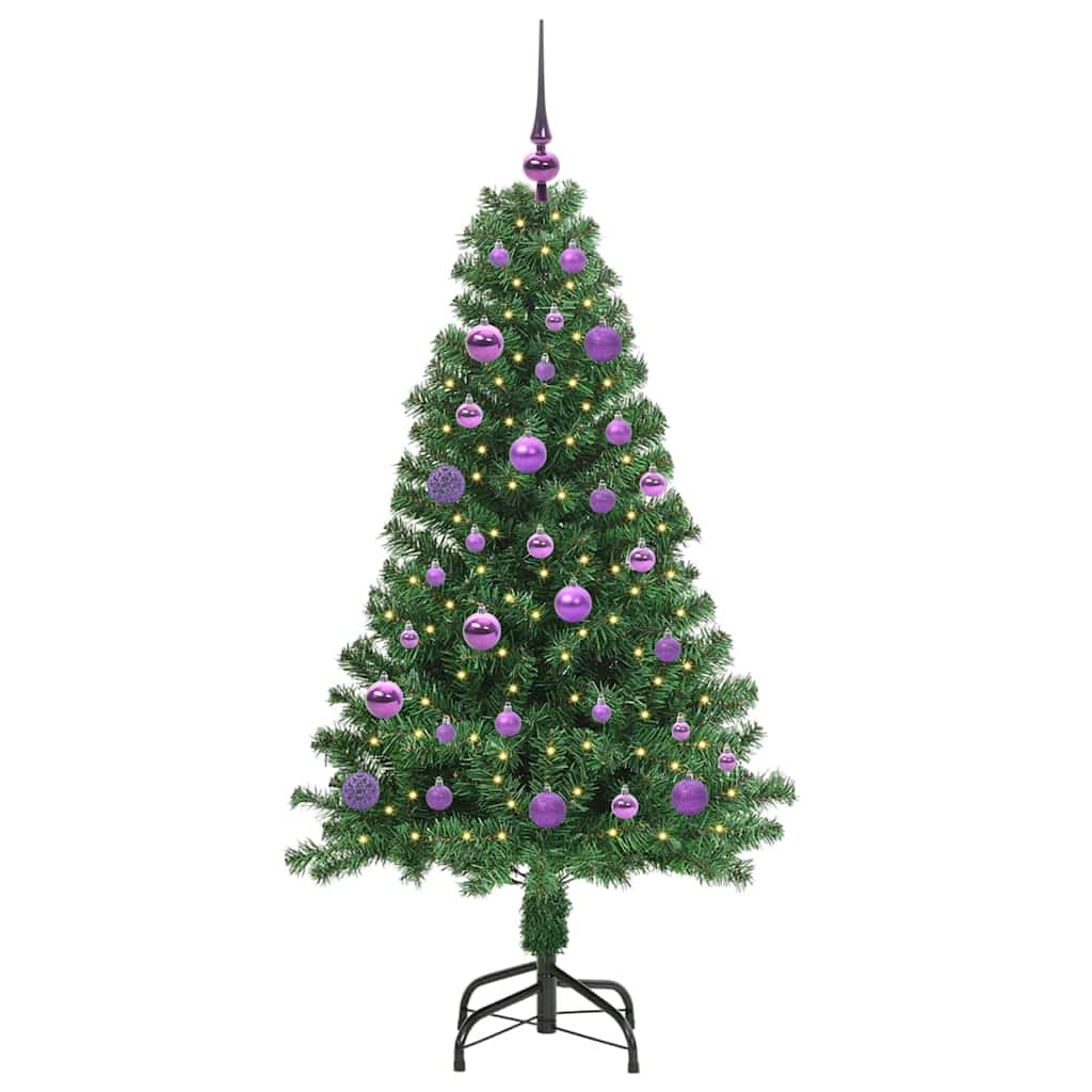 Konstgjord julgran Grön 150 cm PVC och Stål och Plast