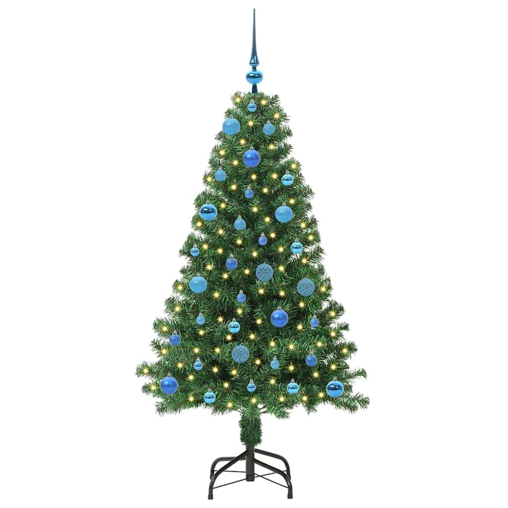 Konstgjord julgran Grön 150 cm PVC och Stål och Plast