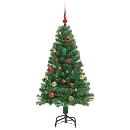 Konstgjord julgran Grön 150 cm PVC och Stål och Plast