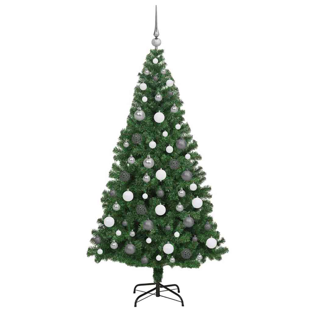 Konstgjord julgran Grön 180 cm PVC och Stål och Plast