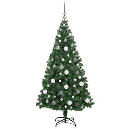 Konstgjord julgran Grön 180 cm PVC och Stål och Plast