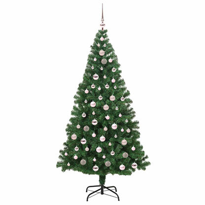 Konstgjord julgran Grön 210 cm PVC och Stål och Plast
