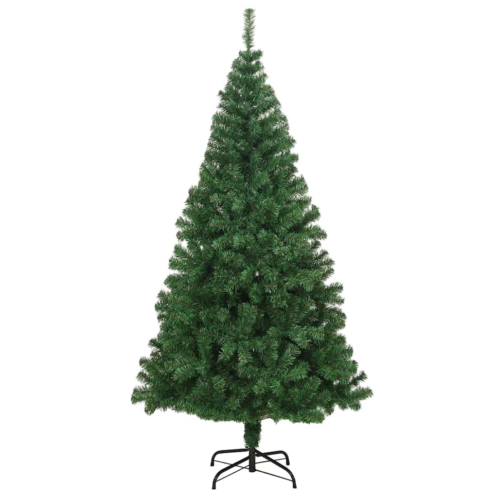 Konstgjord julgran Grön 210 cm PVC och Stål och Plast