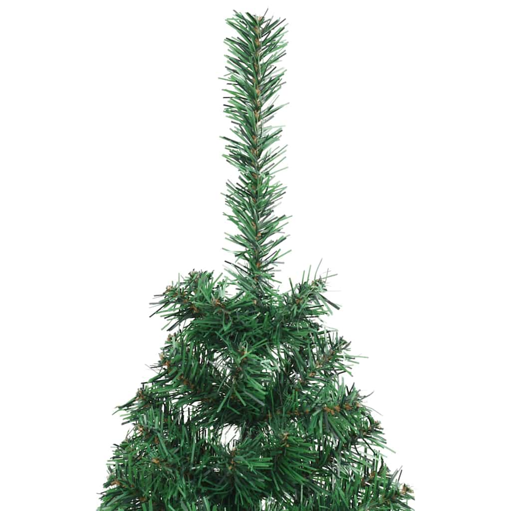 Konstgjord Förbelyst Julgran med 150 LED-lampor Grön 120 cm PVC