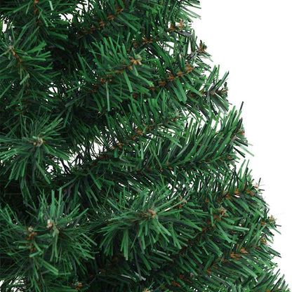 Konstgjord Förbelyst Julgran med 150 LED-lampor Grön 150 cm PVC