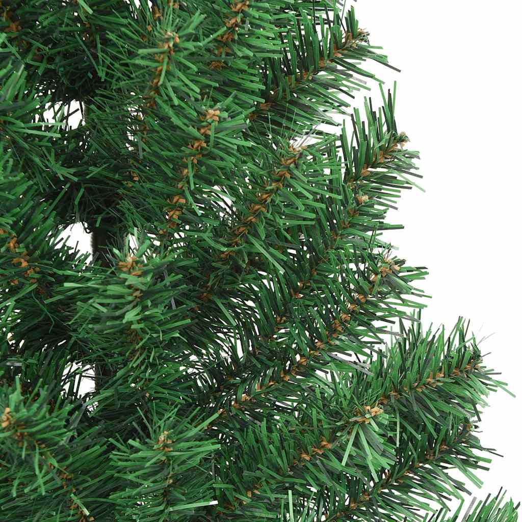 Konstgjord Förbelyst Julgran med 300 LED-lampor Grön 240 cm PVC