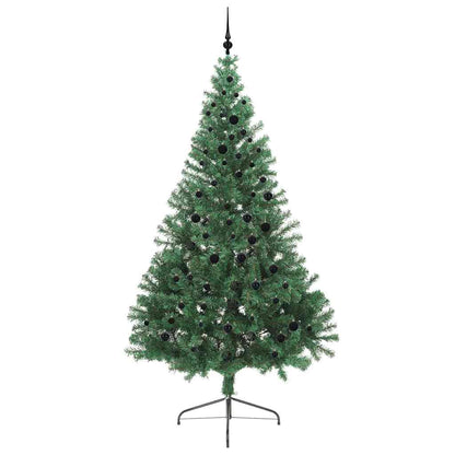 Konstgjord Förbelyst Julgran med 300 LED-lampor Grön 240 cm PVC