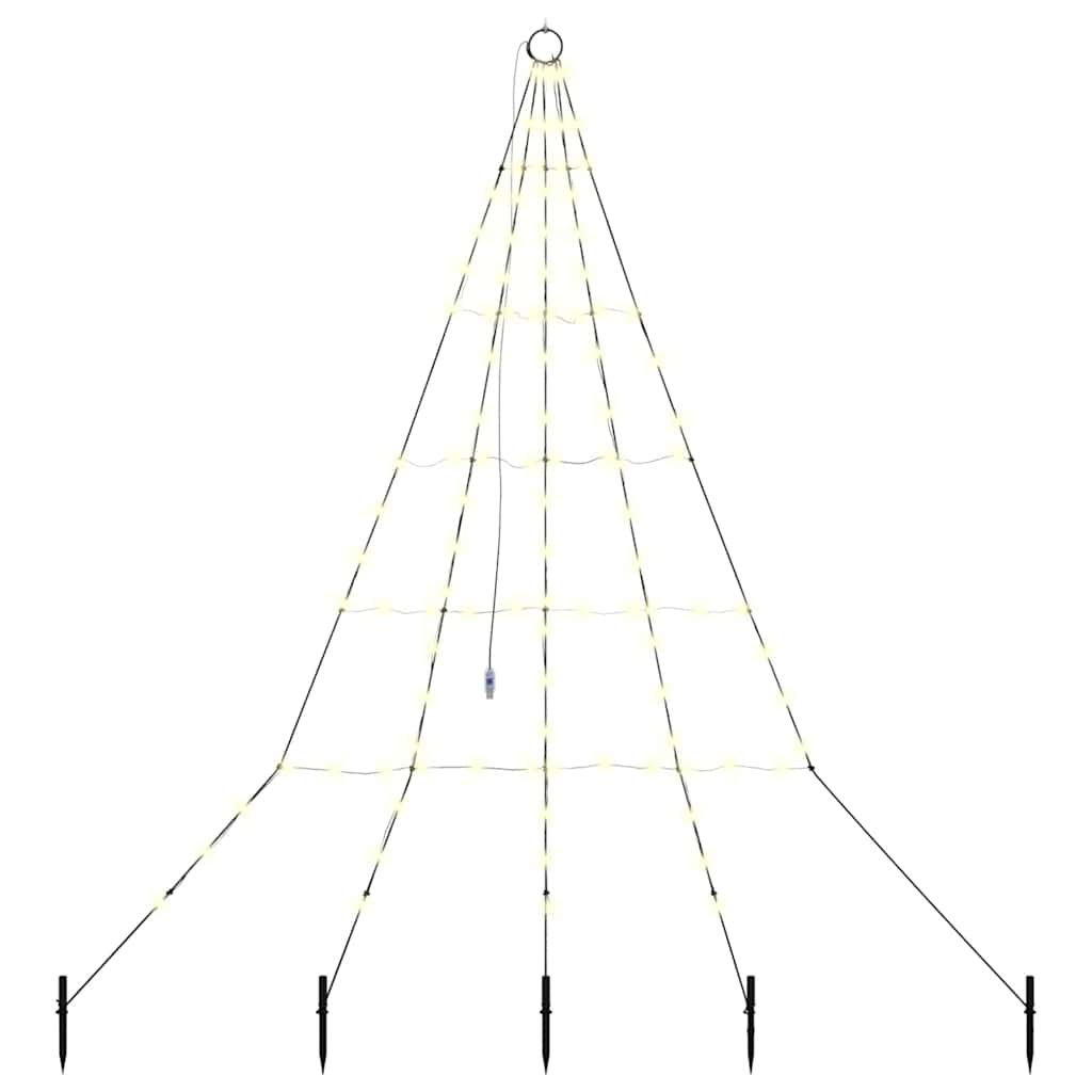 LED Julgran med markspikar Varmvit 182 cm Metall