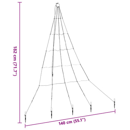 LED Julgran med markspikar Varmvit 182 cm Metall