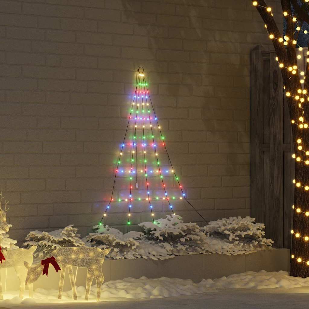 LED Julgran med markspikar Flerfärgsdesign 182 cm Metall