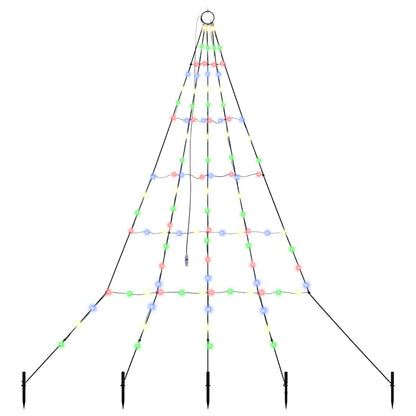 LED Julgran med markspikar Flerfärgsdesign 182 cm Metall