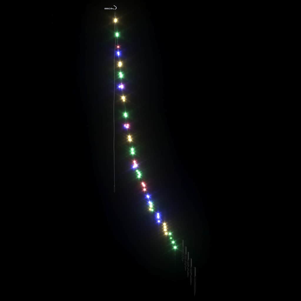 LED Julgran med markspikar Flerfärgsdesign 182 cm Metall