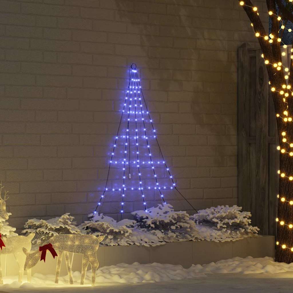 LED Julgran med markspikar Blå 182 cm Metall