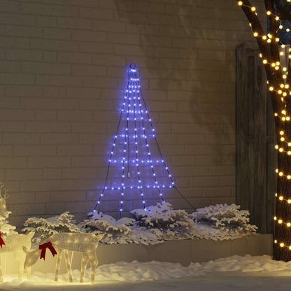 LED Julgran med markspikar Blå 182 cm Metall