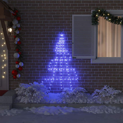 LED Julgran med markspikar Blå 182 cm Metall