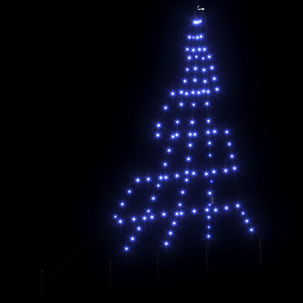 LED Julgran med markspikar Blå 182 cm Metall