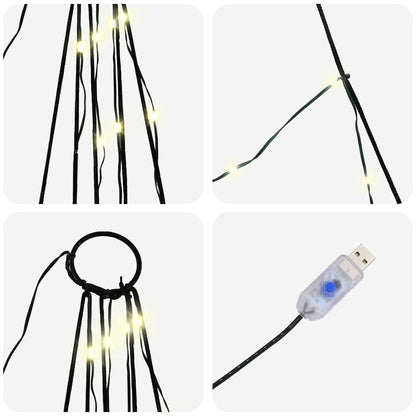 LED Julgran med markspikar Varmvit 306 cm Metall