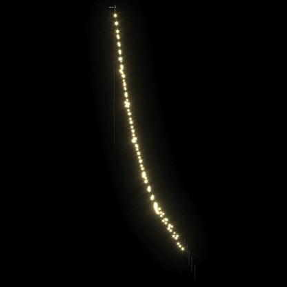 LED Julgran med markspikar Varmvit 306 cm Metall