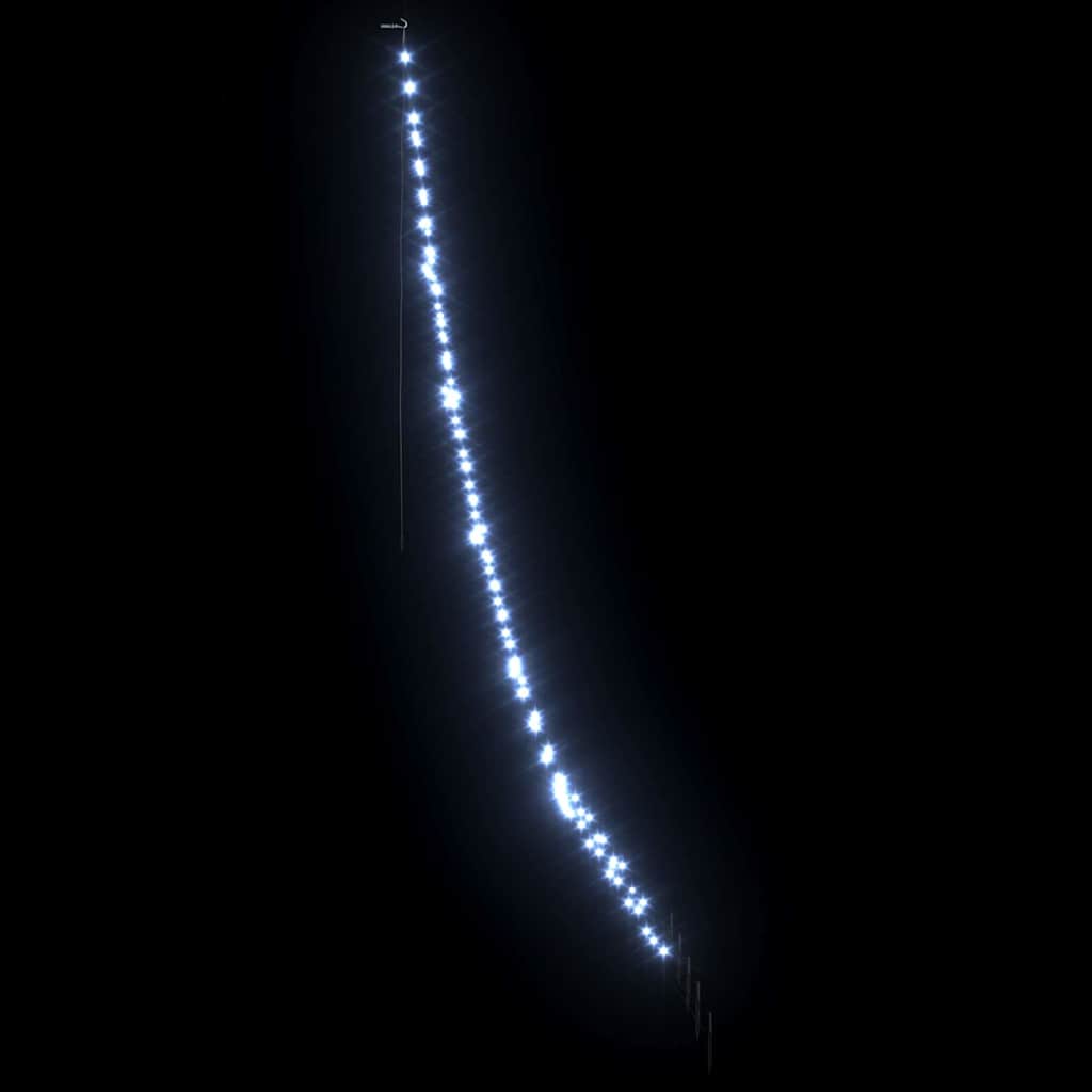 LED Julgran med markspikar Kallvit 306 cm Metall
