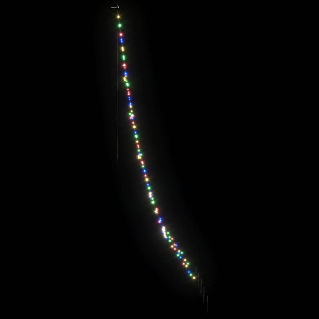 LED Julgran med markspikar Flerfärgsdesign 306 cm Metall