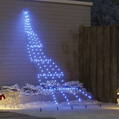 LED Julgran med markspikar Blå 306 cm Metall
