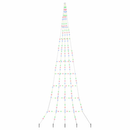 LED Julgran med markspikar Flerfärgsdesign 511 cm Metall